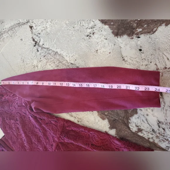 Chico's Red Maple Faux Suede and Lace Jacket - Picture 13 of 16